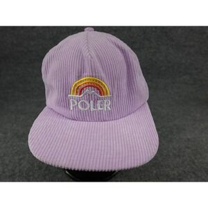 Poler Mtn Rainbow Corduroy Snapback Hat Pink‎ Lavender Mountain 224ACU7001 NEW